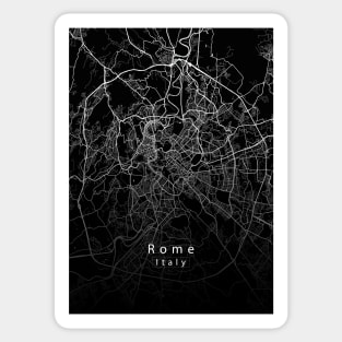 Rome Italy City Map dark Sticker